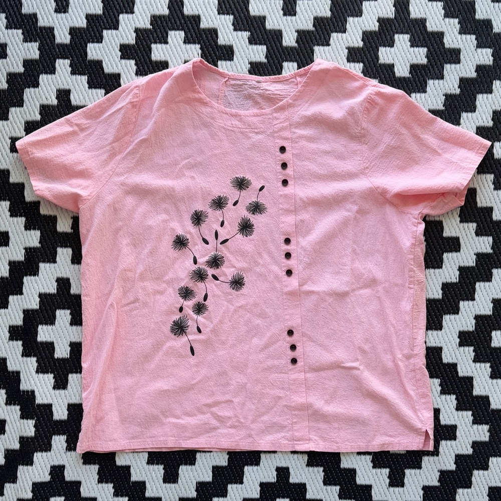 Women’s Pink Floral Shirt - XXL